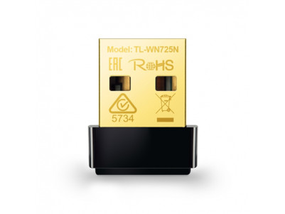 TP-LINK Nano USB 2.0 Adapter TL-WN725N 2.4GHz, 802.11n, 150 Mbps, Internal antenna