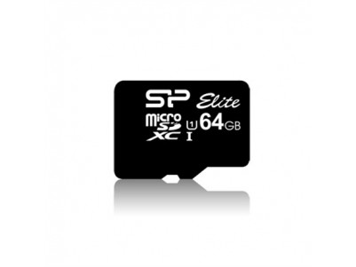 Silicon Power Elite UHS-I 64 GB, MicroSDXC, Flash memory class 10, SD adapter