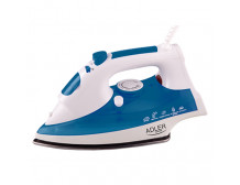 Iron Adler AD 5022 White/Blue, 2200 W, With cord, Anti-scale system, Vertical steam function