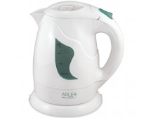 Adler AD 08 Standard kettle, Plastic, White, 850 W, 1 L, 360 rotational base