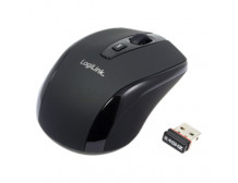 Logilink Maus optisch Funk 2.4 GHz wireless, Black, 2.4GH wireless mini mouse with autolink