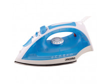 Iron Mesko MS 5023 Blue/White, 2200 W, With cord, Anti-scale system, Vertical steam function