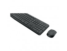 Logitech MK235 Wireless Keyboard and mouse pack, Wireless, Mouse included, Batteries included, Black, US International, 475 g