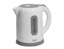 Adler Kettles AD 1234 Standard kettle, Plastic, White, 2200 W, 1.7 L, 360 rotational base