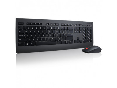 Lenovo Professional Wireless Combo Keyboard & Mouse (US English with Euro symbol) Numeric keypad, Mouse battery: 2AA batteries (