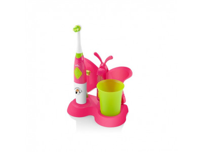 ETA Toothbrush with water cup and holder Sonetic ETA129490070 Battery operated, For kids, Number of brush heads included 2, Pink