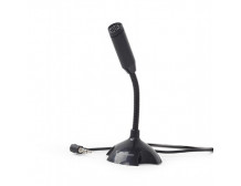 Gembird Desktop microphone MIC-D-02 3.5 mm, 3.5 mm audio plug, Black