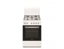 Simfer Cooker 4403SERBB Hob type Gas, Oven type Electric, White, Width 50 cm, Electronic ignition, 48 L, Depth 55 cm, A