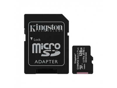 Kingston Canvas Select Plus UHS-I 128 GB, MicroSDXC, Flash memory class 10, SD Adapter