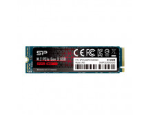 Silicon Power SSD P34A80 512 GB, SSD interface PCIe Gen3x4, Write speed 3000 MB/s, Read speed 3400 MB/s