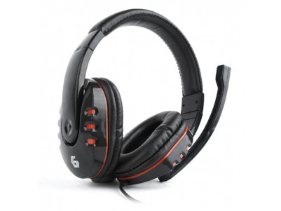 Gembird Glossy Black, Gaming headset with volume control, Built-in microphone, 3.5 mm