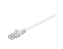 Goobay 68501 CAT 5e patch cable, U/UTP, white, 1 m