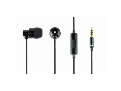 Gembird Metal earphones with microphone "Paris" 3.5 mm, Black, Built-in microphone