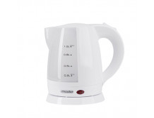 Mesko Kettle MS 1276 Standard, Plastic, White, 1600 W, 360 rotational base, 1 L