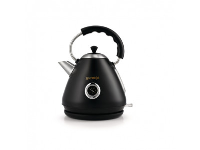 Gorenje Kettle K17CLBK Electric, 2200 W, 1.7 L, Plastic and metal, Black, 360 rotational base