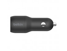 Belkin Dual USB-A Car Charger 24W + USB-A to Lightning Cable BOOST CHARGE Black