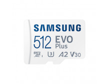 Samsung microSD Card EVO PLUS 512 GB, MicroSDXC, Flash memory class 10, SD adapter