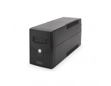 Digitus Line-Interactive UPS DN-170063, 600VA, 360W, 1x 12V/7Ah battery, 2x CEE 7/7 outlet, 2x RJ-11, 1x USB 2.0 type B, LED, Si