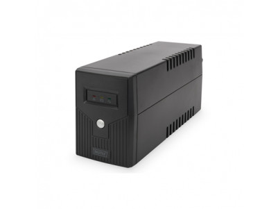 Digitus Line-Interactive UPS DN-170063, 600VA, 360W, 1x 12V/7Ah battery, 2x CEE 7/7 outlet, 2x RJ-11, 1x USB 2.0 type B, LED, Si