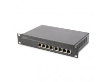 Digitus 8-port Gigabit Ethernet PoE switch DN-95317 10/100/1000 Mbps (RJ-45), Unmanaged, Rack mountable, Power supply type Inter