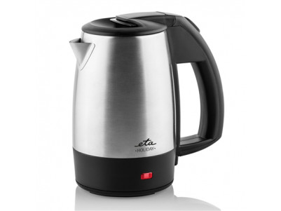 ETA Kettle ETA618890010 Holiday Electric, 1000 W, 0.5 L, Stainless steel, Black/Stainless steel