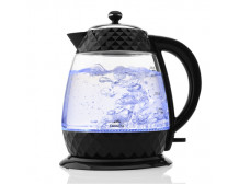 ETA Crystal Kettle ETA315490000 Electric, 2200 W, 1.7 L, Glass, 360 rotational base, Glass/Black