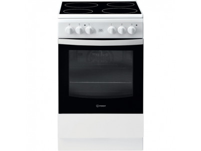 INDESIT Cooker IS5V8GMW/E Hob type Vitroceramic, Oven type Electric, White, Width 50 cm, Grilling, 57 L, Depth 60 cm