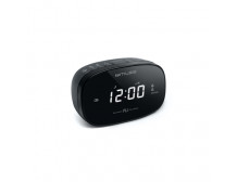 Muse Dual Alarm Clock Radio PLL M-185CR Black