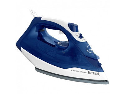 TEFAL FV2838E0 Steam Iron, 2400 W, Water tank capacity 270 ml, Continuous steam 40 g/min, Blue/White