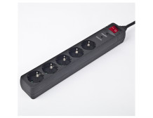 EnerGenie Surge Protector SPG5-C-10/ 3 m/ 5 Sockets/ Black