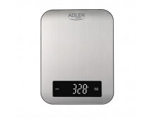 Adler Kitchen scale AD 3174 Maximum weight (capacity) 10 kg, Graduation 1 g, Display type LED, Inox