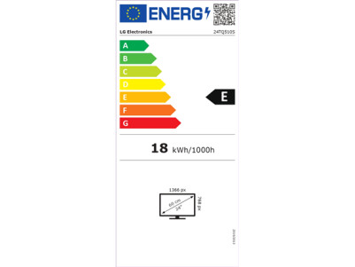 LG Monitor 24TQ510S-PZ 23.6 ", VA, HD, 1366 x 768, 16:9, 14 ms, 250 cd/m , Black, 60 Hz, HDMI ports quantity 2