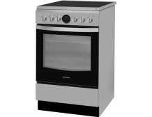 INDESIT Cooker IS5V8CHX/E Hob type Vitroceramic, Oven type Electric, Stainless steel, Width 50 cm, Grilling, Electronic, 57 L, D