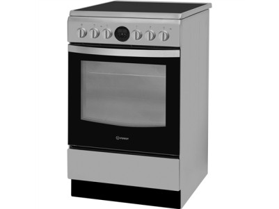 INDESIT Cooker IS5V8CHX/E Hob type Vitroceramic, Oven type Electric, Stainless steel, Width 50 cm, Grilling, Electronic, 57 L, D