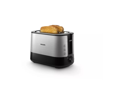 Philips Toaster HD2637/90 Viva Collection Number of slots 2, Housing material Metal/Plastic, Black