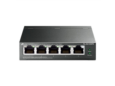 TP-LINK Switch TL-SG105PE Unmanaged, Steel case, 10/100/1000 Mbit/s, Ethernet LAN (RJ-45) ports 5, Power supply type External