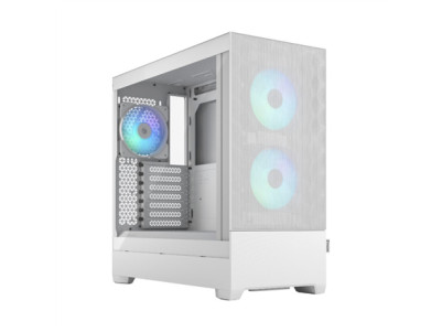 Fractal Design Pop Air RGB White TG Clear Tint, ATX, mATX, Mini ITX, Power supply included No