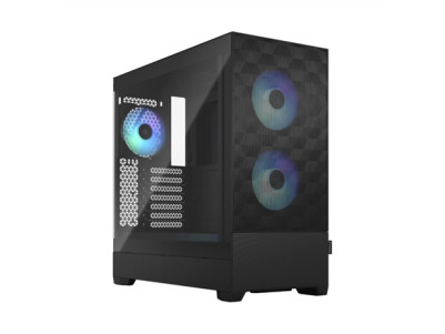 Fractal Design op Air RGB Black TG Clear Tint, ATX, mATX, Mini ITX, Power supply included No