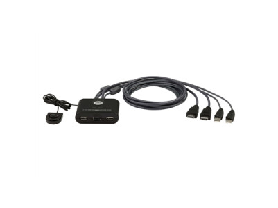 Aten 2-Port USB FHD HDMI Cable KVM Switch CS22HF