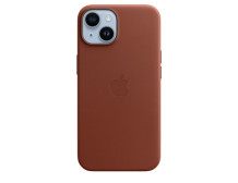 Apple 14 Leather Case with MagSafe Umber