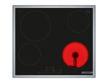 Bosch Hob PKE645FP2E Series 6 Electric, Number of burners/cooking zones 4, DirectSelect, Timer, Black, Made in Germany