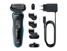 Braun Shaver 51-M4500cs Operating time (max) 50 min, Wet & Dry, Black/Blue