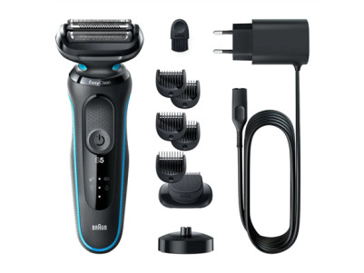 Braun Shaver 51-M4500cs Operating time (max) 50 min, Wet & Dry, Black/Blue