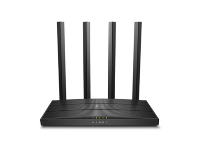 TP-LINK Router Archer C6 802.11ac, 300+867 Mbit/s, 10/100/1000 Mbit/s, Ethernet LAN (RJ-45) ports 4, MU-MiMO Yes, Antenna type 4