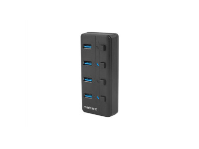 Natec USB 3.0 HUB, Mantis 2, 4-Port, On/Off with AC Adapter