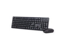 Gembird KBS-W-01 Keyboard and Mouse Set, Wireless, Mouse included, Batteries included, US, Black, Numeric keypad, 390 g