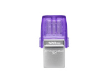 Kingston DataTraveler DT Micro Duo 3C 128 GB, USB Type-C and Type-A, Purple
