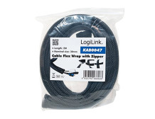 Logilink Flexible Cable protection with Zipper, 30x20x2000 mm Black