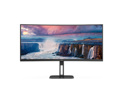 AOC Curved Monitor CU34V5C/BK 34 ", VA, WQHD, 3440 x 1440, 21:9, 4 ms, 300 cd/m , HDMI ports quantity 1, 100 Hz