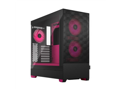 Fractal Design Pop Air RGB Magenta Core TG Clear Tint, ATX, mATX, Mini ITX, Power supply included No